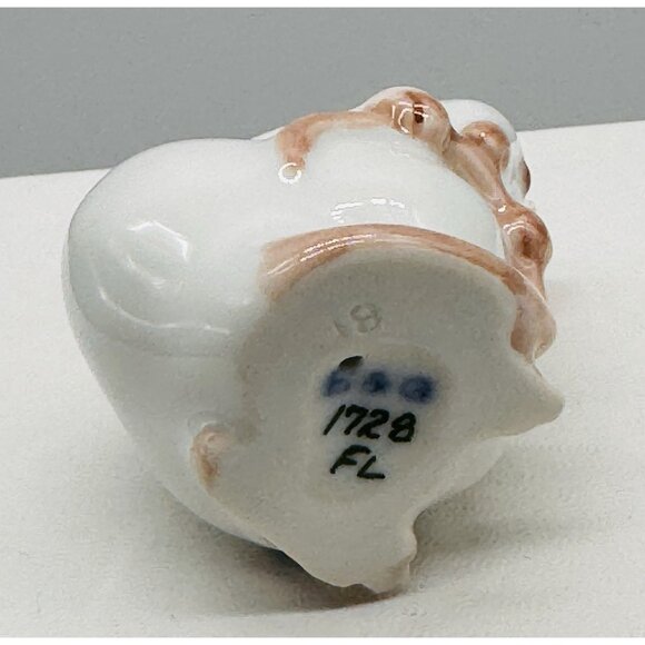 Bing & Grondahl White Mouse Tail in Mouth 2.25 inch #1728 Dahl Jensen Denmark - Picture 5 of 7